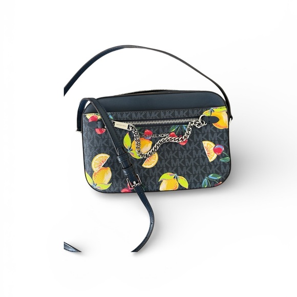 Michael Kors Handbags - Michael Kors Dark Blue Crossbody Bag with Lemon Print NWOT